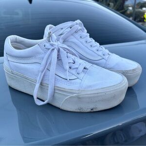 White platform vans